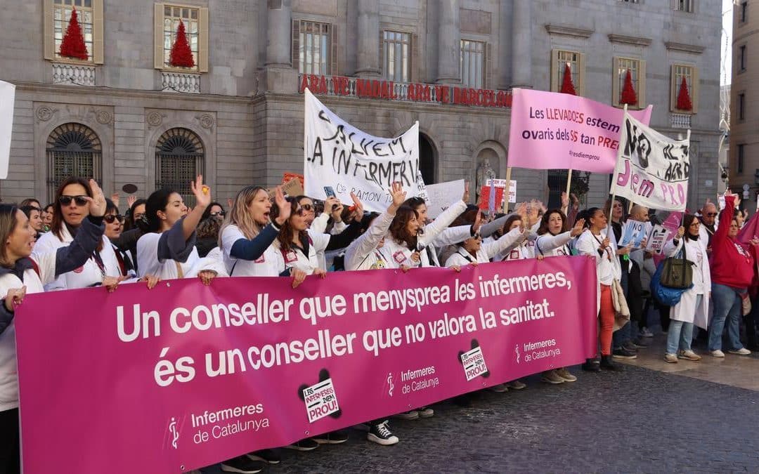 Infermeres de Catalunya convoquem noves mobilitzacions per als dies 8, 9 i 13 de gener, en plena vaga indefinida d’infermeres del sistema públic de salut de Catalunya